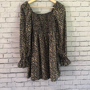 Missguided Black and Cream Floral Dress